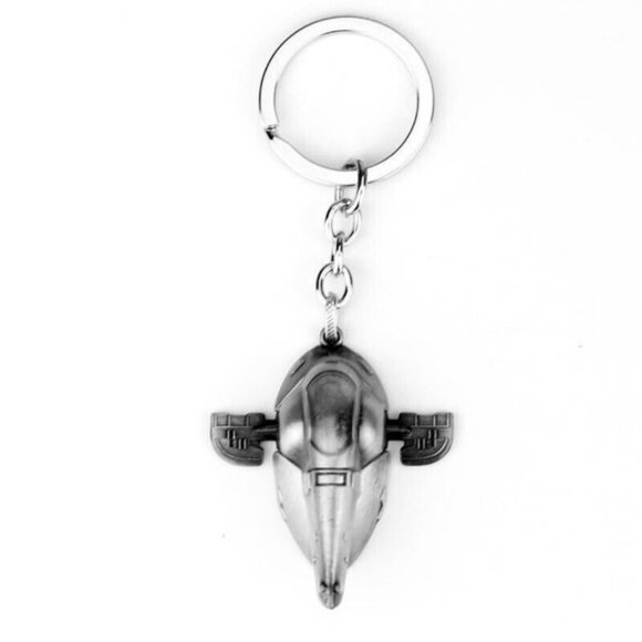 5/$20 Star Wars Slave One 1 Silver Metal Keychain Sci Fi Fan Gift Boba Fett - Picture 1 of 4